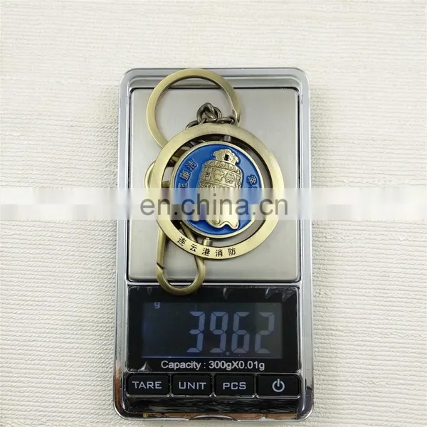 3D Metal Rotating Keychain With Ancient Chinese Chime-bell Image Also Antique Bronze Plated photo-2