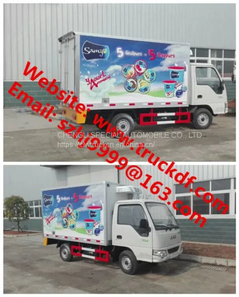Customized JAC Brand 4*2 LHD Gasoline 1.5tons-2tons Refrigerated Minivan Vehicle for Sale, Cold Room Truck for Sale photo-3