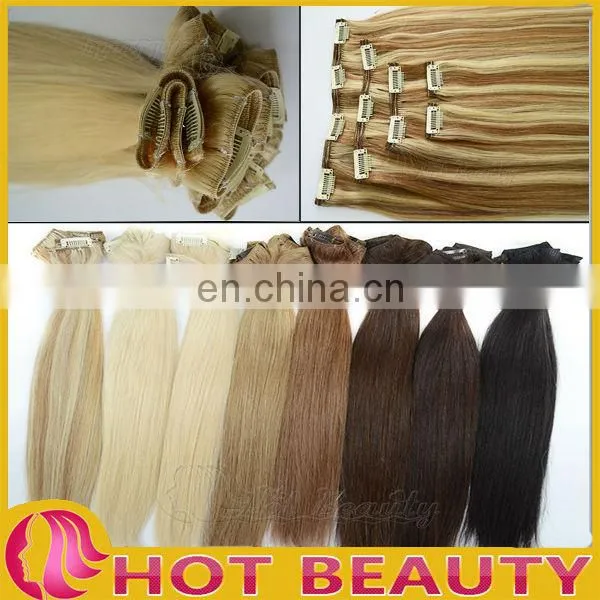 Indian Virgin Remy Human Hair Extension, Hot Beauty Hair Clip in Hair