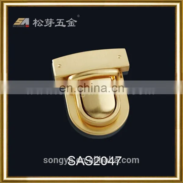 China Gold Supplier For Supply Custom Gold Color Press Bag Lock Accessories photo-2