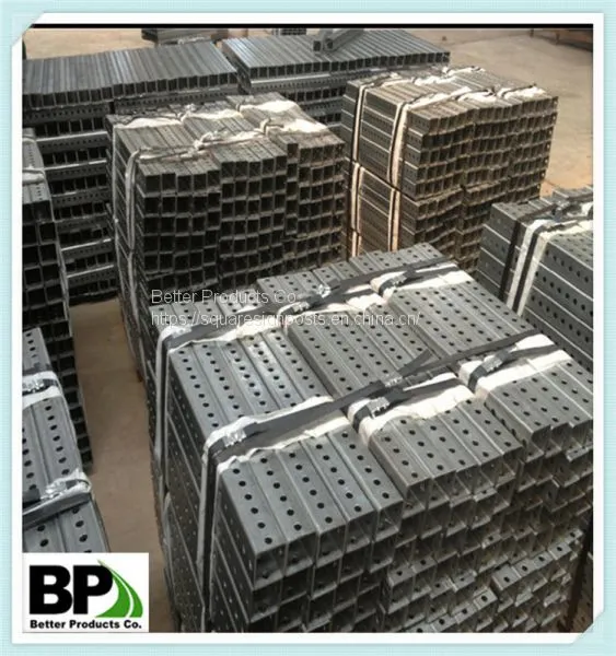 Steel Perforated Green Painted Square Post photo-5
