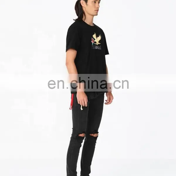 DiZNEW Custom Mens Logo 100% Cotton Plain T-shirt Embroidered Hot Sale Made In China photo-4