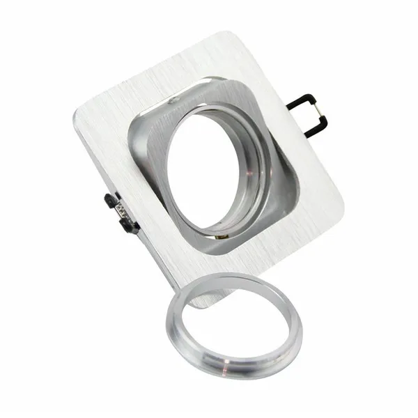 Creamy White Brushed Silver Square Adjustable Led Spotlight Fittings photo-2