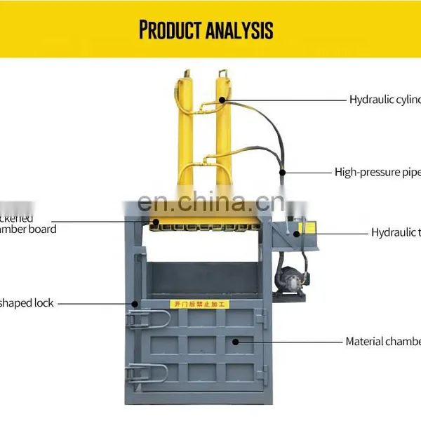 HENGWANG HW-60T 60 Ton Baler Wrapper Sponge Can Waste Plastic Hydraulic Press Automatic Pet Baler photo-4