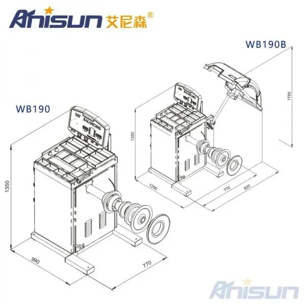 Anisun WB190 Wheel Dynamic Balancer for Trucks and Automobiles photo-2