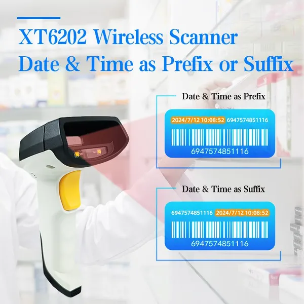 Healthcare Barcode Scanners Hot Sale Portable 1D 2D Wireless Barcode Scanners For Pharmacy photo-2