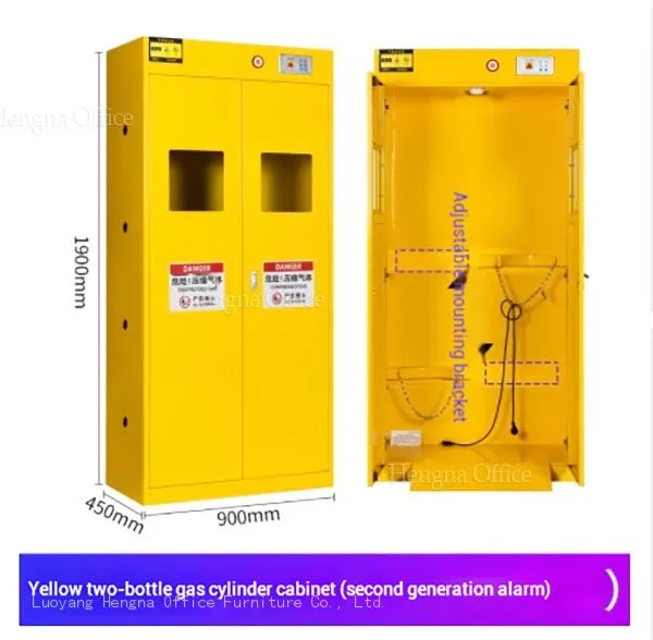 Double Gas Cylinder Cabinet With Smart Alarm System - Industrial Welding Gas Storage