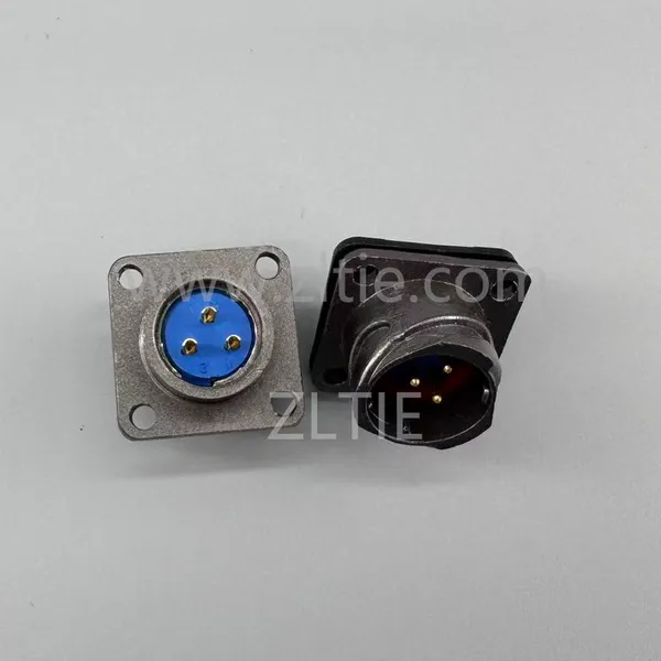 FQ18 Series 3-Pin Square Flange Male Socket FQ18-3ZJ