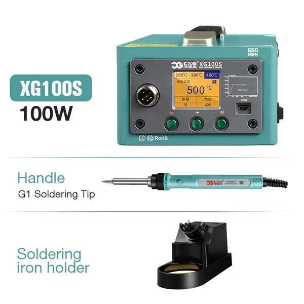 CXG XG100S/XG150S/XG200S/XG300S 100W/150W/200W/300W Hangable High Frequency Industrial Grade Digital Soldering Station photo-2