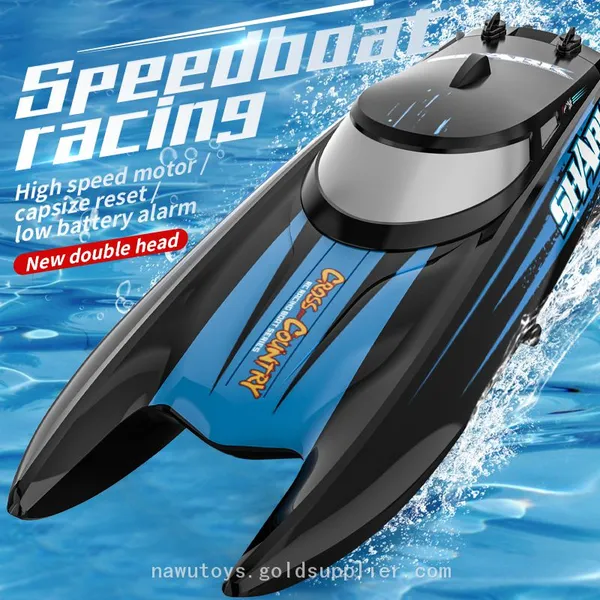 Helicute H862 2.4GHz Double Head High Speed Rc Racing Boat Ship 25KM/H Waterproof Self-righting Rc Fast Yacht Toys