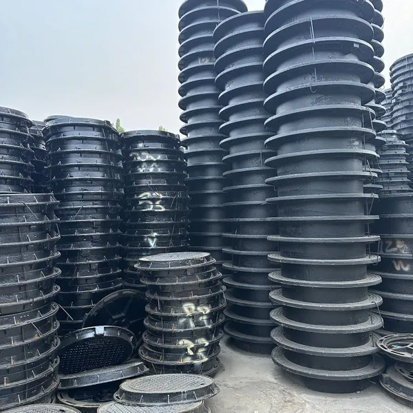 Customizable Heavy Ductile Iron Grating EN124 Manhole Cover Jingdong Model 600 for Road Sewer Black Durable Half Weight photo-4