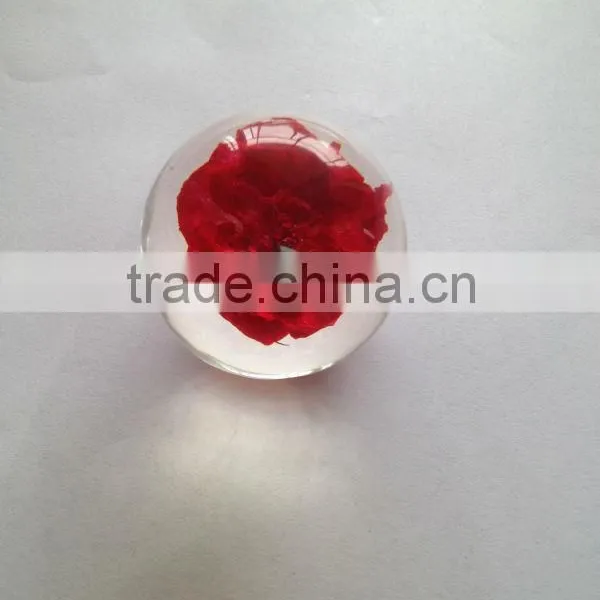 New Design Acrylic Half Ball With Real Ember Embedded for Promotional Gift photo-4