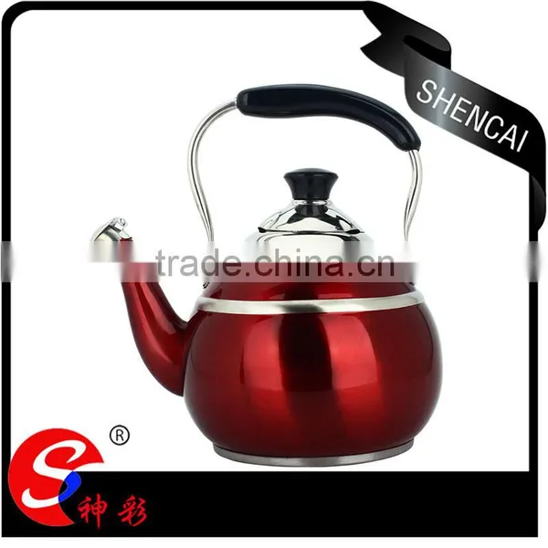 Mouth Whistle Process Iranian Samovar Stainless Steel Red Whistling Tea Kettles Quality Choice photo-2