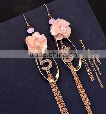Wholesale Hot Sale High Quality Long Pendant Earring Fashion Women Flower Jewelry photo-2