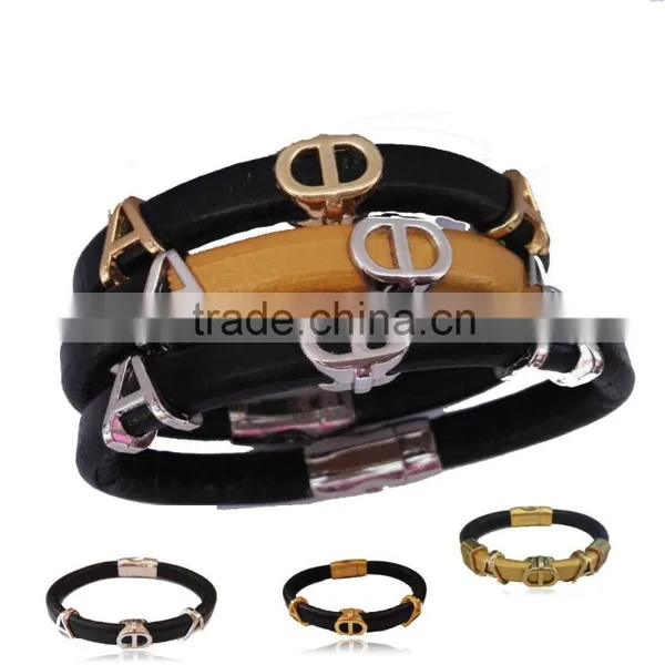 Magnetic Leather Handmade Bracelet Bangle Alpha Phi Alpha Divine Bracelets,APA Greek Customized Fraternity Sorority Jewelry photo-6