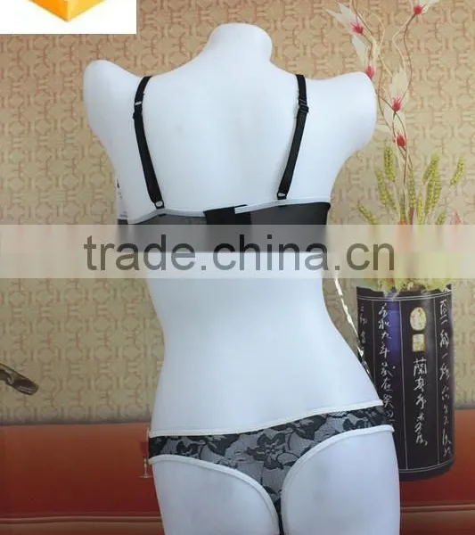 2016 Hot Sexy Front Open Black White Lace Lingerie Baby Teddie photo-3