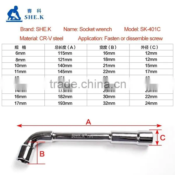Repair Maintenance Hexagonal Double Open End Pipe/tire Wrench Socket Wrench