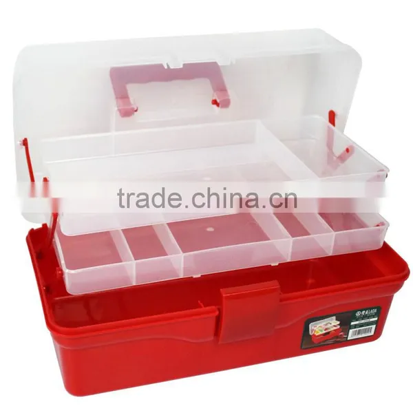 14.5 Inch Multifunction Colorful Three Layer Transparent Tool Case photo-2