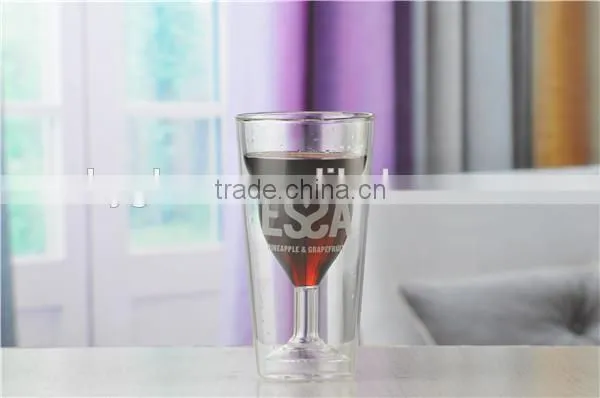 2016 Wholesale Promotion Cheap Borosilicate Visual Effected Double Wall Glass Coffee Cup photo-3