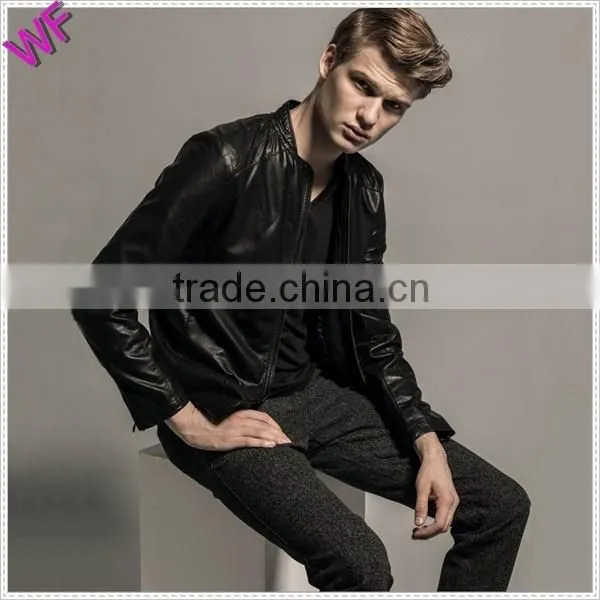 Custom Hight Quality Fashion Mens Leather Jacket photo-3
