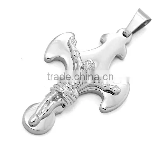 TKB-P1530A St Benedict Crucifix Jesus Religious Jewelry Cross Pendant Silver Craft New Year Gift 2016 Kruisje Wholesale