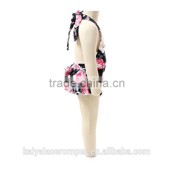 Wholesale Children's Boutique Clothing Floral New Born Baby Romper photo-2