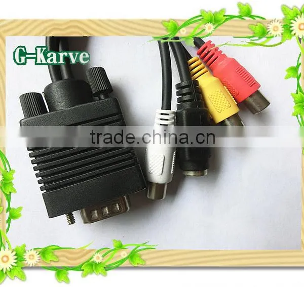 VGA to 3RCA +PS2 Cable