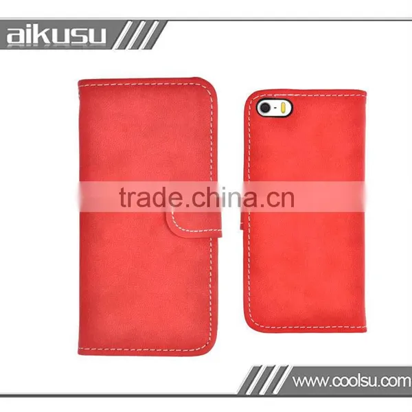 Flip Wallet Leather Case for IPhone5s,leather Case With Stand Function!!