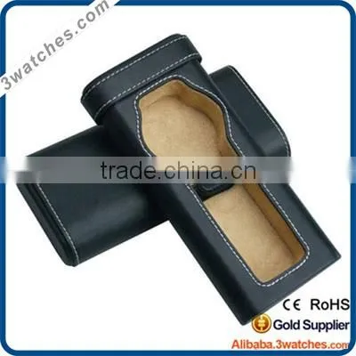 Manufacturer Customize Luxury Watch Box Cigar Style Sliding Watch Case Leather Box photo-4