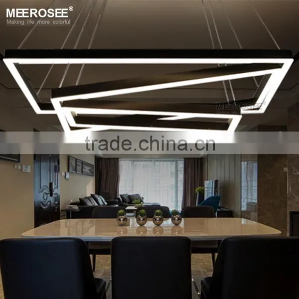Meerosee Lighting Rectangular Pendant Light LED Luster Design Solutions International Chandelier MD83059 photo-3