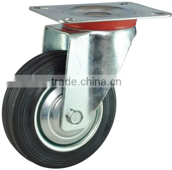 Zhongshan 200mm Swivel Rubber Wheels for Trash Bins