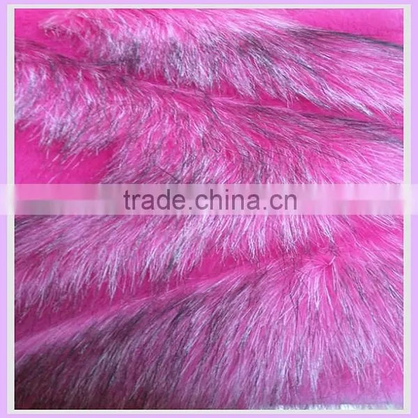 100% Acrylic 65mm Heavy Weight Jacquard Faux Fur Fabric Tip Printed Fur Fabric for Fashion Cloth China Supplier photo-5