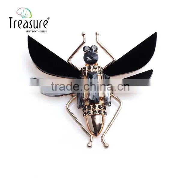 Unique Jewelry Insect Alloy Sheet With Glass Brooch Jewelry for Men and Women photo-5