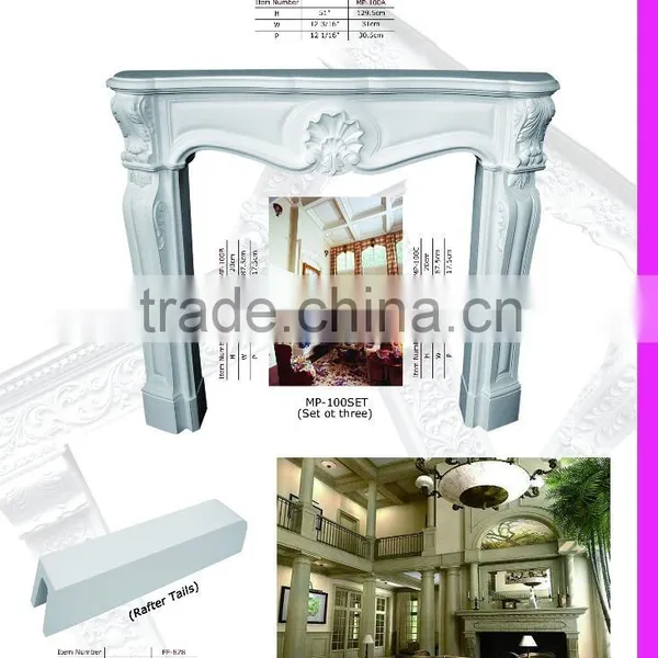 PU Fire Place Polyurethane Crown Moulding Good Price Beautiful New Modern Electric Fire Place photo-2