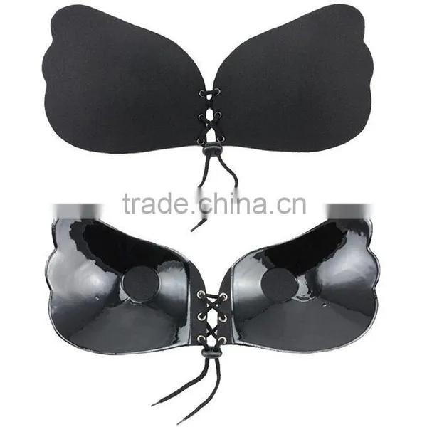 Ideal Fashions LALA Butterfly Womens Reusable Invisible Strapless Self Adhesive Backless Silicone Bra Adhesive Bra Silicone Bra photo-2