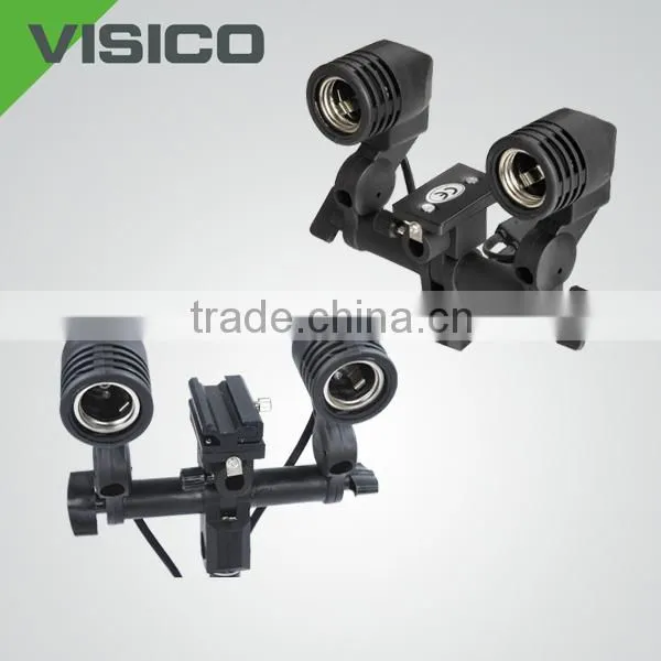 Photography Studio Double Swivel Light Holder Lighting Umbrella Adapter photo-2