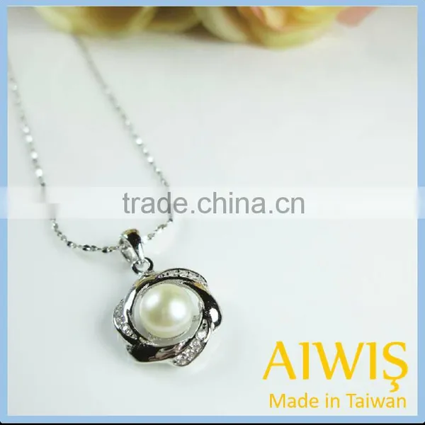 Fashion Natural FreshWater Pearls Sterling Silver Endant Necklace photo-2