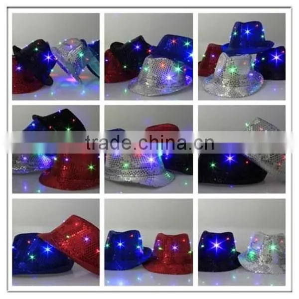 New Custom Promotion Soccer Fans Products Led Cowboy Hat for Party