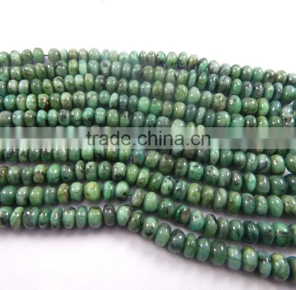 Natural Emerald Roundel Beads, Emerald Beads photo-4