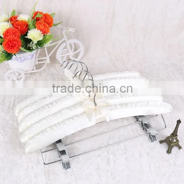 Fashion Hotel Clothes Satin Hanger With Fabric Cover /leave no Trace photo-5
