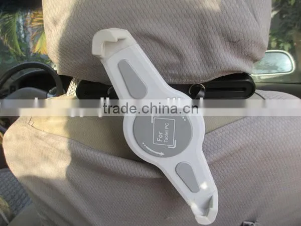 Car Back Seat Headrest Mount Holder With 360 Degree Adjustable Rotating Travel Kit