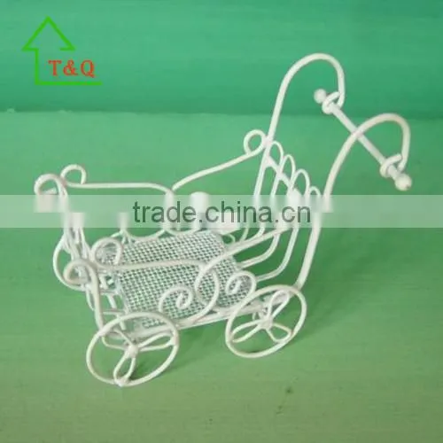 METAL MINIATURE WHEELBARROW FAIRY GARDEN CRAFTS