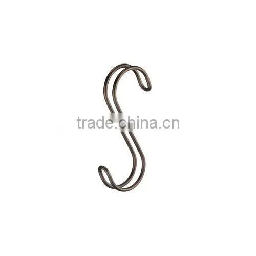 Chrome/Bronze Over The Rod S-shape Hook/ 4 Hooks/ 2 Hooks photo-3