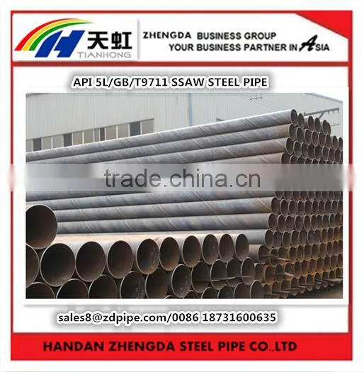 GB/T 9711 SSAW/Spiral Submerged Arc Welded Steel Pipe for Consturction