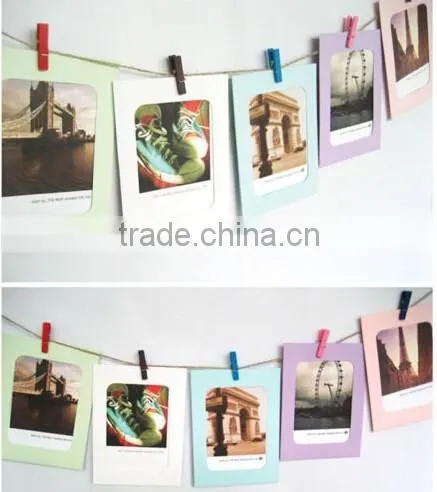 Photo Deco Paper Frame + Wooden Clothespin + Deco String Set_3x5 Inch Post photo-3