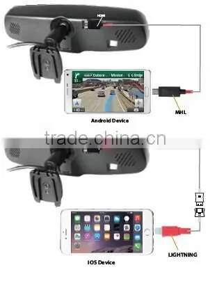 the Powerful Rearview Mirror !work With Your Android Phone ,special for Iphone
