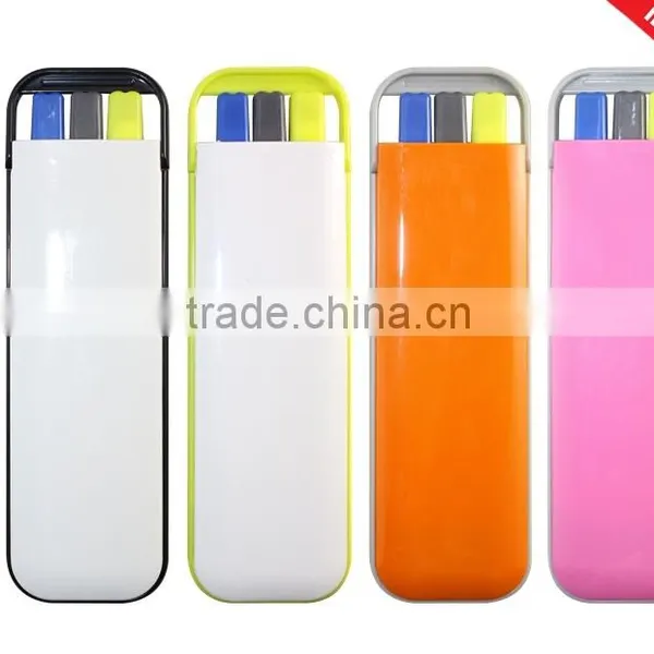 Ball Point Pen Set in Plastic Box, 3 in 1 Ball Point Pen Set