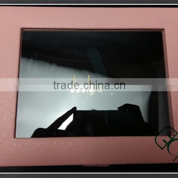Leather Pink Cute Big Gift Wood Box With Clear Window photo-4