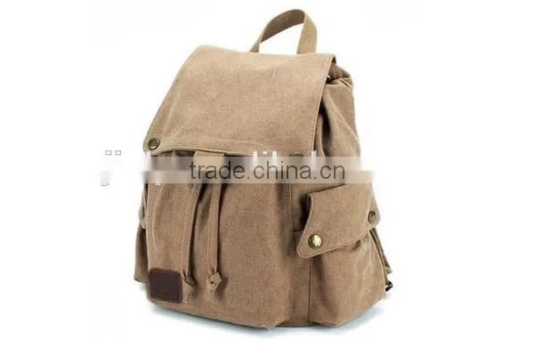 Hot sell fashion canvas backpack school bag travel bag for teenagers