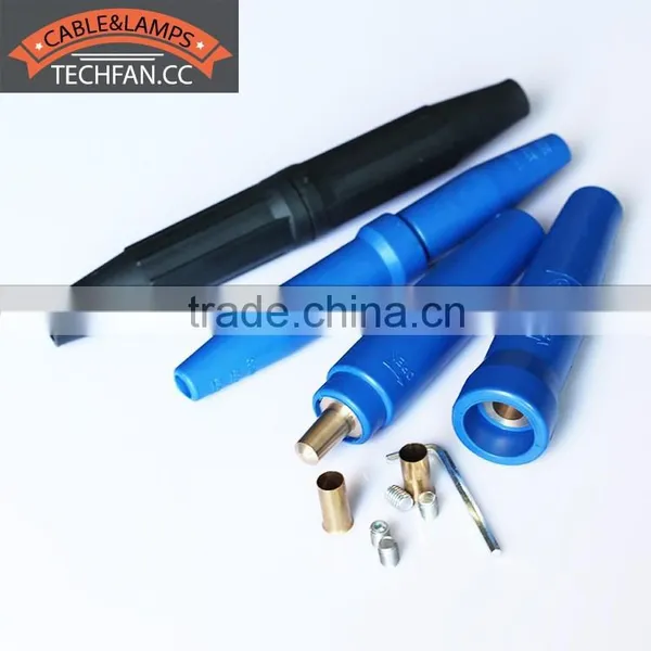 Blue Rubber Brass 300AMP 500AMP Welding Cable Flexible Pvc Socket photo-5